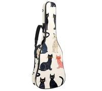 Housse de protection imperméable pour guitare acoustique classique et électrique, motif fleurs, grenouille, champignon, Multicolore 09, 42.9x16.9x4.7 in, Sac à dos décontracté