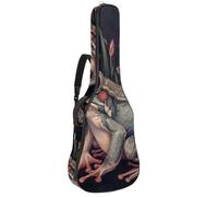 Housse de protection imperméable pour guitare acoustique classique et électrique, motif fleurs, grenouille, champignon, Multicolore 01., 42.9x16.9x4.7 in, Sac à dos décontracté