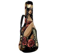 Housse de protection imperméable pour guitare acoustique classique et électrique, motif fleurs pastel rétro, Multicolore 07, 42.9x16.9x4.7 in, Sac à dos décontracté