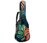 Housse de protection imperméable pour guitare électrique classique acoustique, feuilles de palmier et plantes tropicales, Multicolore 01., 42.9x16.9x4.7 in, Sac à dos décontracté