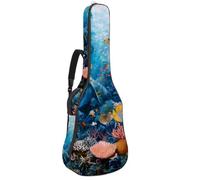 Housse de protection imperméable pour guitare électrique classique et acoustique, écailles vert turquoise, Multicolore 08, 42.9x16.9x4.7 in, Sac à dos décontracté