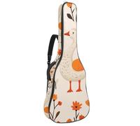 Housse de protection imperméable pour guitare électrique classique et acoustique, motif cœur mignon et empreintes de pattes, Multicolore 02, 42.9x16.9x4.7 in, Sac à dos décontracté