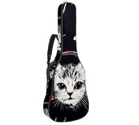 Housse de protection imperméable pour guitare électrique classique et acoustique, motif cœur mignon et empreintes de pattes, Multicolore 09, 42.9x16.9x4.7 in, Sac à dos décontracté