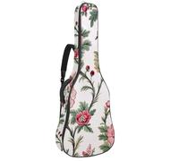 Housse de protection imperméable pour guitare électrique classique et acoustique, rose, bleu, fleurs sauvages, feuilles, libellules et papillons, Multicolore 02, 42.9x16.9x4.7 in, Sac à dos