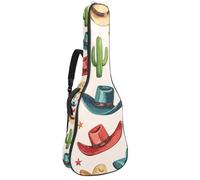 Housse de protection imperméable pour guitares acoustiques et électriques classiques, chapeau de cowboy sauvage west, cactus, Multicolore 04, 42.9x16.9x4.7 in, Sac à dos décontracté