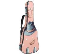 Housse de protection imperméable pour guitares acoustiques et électriques classiques, chapeau de cowboy sauvage west, cactus, Multicolore 01., 42.9x16.9x4.7 in, Sac à dos décontracté
