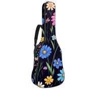 Housse de protection imperméable pour guitares acoustiques et électriques classiques, forêt tropicale exotique, texture turquoise et blanche, Multicolore 10., 42.9x16.9x4.7 in, Sac à dos décontracté