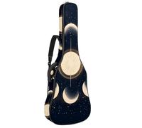Housse de protection imperméable pour guitares acoustiques et électriques classiques - Motif lune cool dans l'espace, Multicolore 01., 42.9x16.9x4.7 in, Sac à dos décontracté
