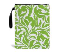 Housse de protection imperméable pour livres avec fermeture éclair Fleurs Feuilles Marguerites Sac pour livre de poche, Sac de rangement pour livres, papeterie et documents