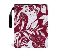 Housse de protection imperméable pour livres avec fermeture éclair Fleurs Feuilles Marguerites Sac pour livre de poche, Sac de rangement pour livres, papeterie et documents