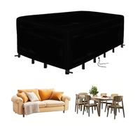 Housse de protection imperméable pour meubles de jardin - 260 x 100 x 75 cm - Tissu Oxford résistant au vent et aux UV - Pour tables et chaises d'extérieur - Protection contre les intempéries