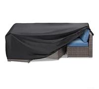 Housse de protection imperméable pour meubles de jardin avec patio rectangulaire pour tables et canapés d'extérieur, tissu Oxford 210D haute résistance, boucle coupe-vent et grille d'aération (240 x