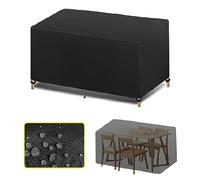 Housse de protection imperméable pour meubles de jardin en tissu Oxford 420D résistant aux UV et aux déchirures - Protection toutes saisons pour chaises de patio et ensembles de cubes en rotin - 270 x