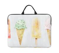 Housse de protection imperméable pour ordinateur portable de 14 po avec imprimé glaces et sucettes glacées pour homme et femme