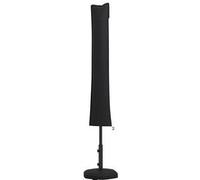 Housse de protection imperméable pour parasol droit avec fermeture éclair et cordon de serrage noir Noir