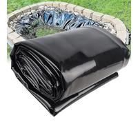 Housse de protection imperméable pour petits étangs, fontaines, ruisseaux, piscines - Noir - Disponible en 4 x 6 m 5 x 8 m 6 x 10 m 8 x 12 m - Protection contre les UV et les intempéries
