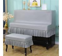 Housse de protection imperméable pour piano droit universelle avec ourlet en dentelle et housse de tabouret, parfaite pour garder votre piano en sécurité et sans poussière