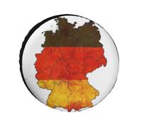 Housse De Protection Imperméable pour Roue De Secours Motif Drapeau Allemand Idéale pour Les Camping-Cars Les SUV Les Camions 17 Pouces