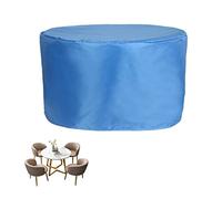 Housse de protection imperméable pour table ronde d'extérieur 226 × 99 cm en tissu Oxford 420D résistant à la poussière pour table et chaise pour terrasse
