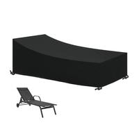 Linxor Housse de protection pour transat imperméable Noir 210 x 75 cm