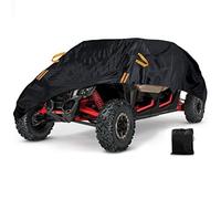 Housse de protection imperméable pour UTV - Tissu Oxford noir résistant - Protection contre les intempéries - Pour Polaris RZR PRO XP 4 Can-Am Maverick X3 Max Arctic Cat Textron, 4-6 places