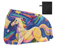 Housse de protection imperméable pour vélo avec trous de verrouillage - Résistante aux UV - Pour intérieur et extérieur - Motif licornes et étoiles - Convient pour la plupart des funda para bicicleta
