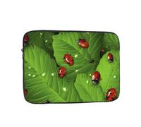 Housse de protection imprimée de feuilles et coccinelles pour ordinateur portable de 17 pouces pour une protection ultime - Sac à main pour tablette