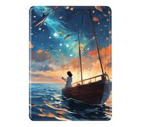 Housse de Protection Kindle Paperwhite 2021 6,8" | Étui Antichoc avec Réveil Auto | Designs Artistiques - Fleurs sur Le Livre Chat Motifs | Silicone + PU Léger Coque Paperwhite 11e Gén (Color 10)