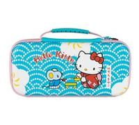 Konix Hello Kitty Housse de Protection et Transport Console Nintendo Switch 2 - Filet Rangement Accessoires - 8 Compartiments Jeux - Motif thé - Bleu