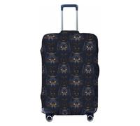 Housse de protection lavable avec tête de loup et œil doré pour bagages de 45,7 à 81,3 cm - Haute élasticité, Noir , M