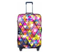 Housse de protection lavable en forme de triangle géométrique coloré avec impression abstraite et colorée, blanc, Small