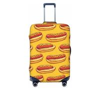 Housse de protection lavable pour bagages de 45,7 à 81,3 cm, haute élasticité, imprimé saucisses, motif hot dog, Noir , S