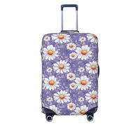 Housse de protection lavable pour bagages de 45,7 à 81,3 cm - Motif marguerites violettes - Haute élasticité, noir, X-Large