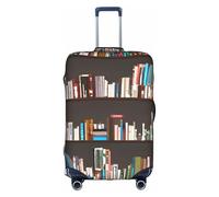 Housse de protection lavable pour bagages de voyage imprimé bibliothèque bibliothèque abstrait coloré, blanc, Small