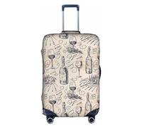Housse de protection lavable pour bagages de voyage Motif champs de raisin et vinification, blanc, Small
