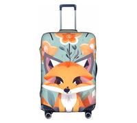 Housse de protection lavable pour valises de voyage Motif renard et fleurs Pour affaires et loisirs, blanc, L