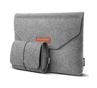 Housse de protection légère en feutre pour ordinateur portable 13", 13,3", 13,6", compatible avec Asus, Dell, HP, Microsoft, Notebook, Chromebook, Ultrabook, Apple MacBook Air Pro (gris clair, 13")