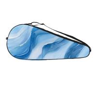 Housse de protection légère pour raquette de tennis avec bandoulière réglable Motif vagues d'hiver aquarelle