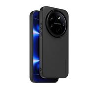 Made For Xiaomi Coque arrière semi-rigide pour Xiaomi 17 Ultra TPU effet cuir PU touché peau Noir
