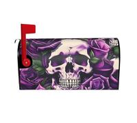 Housse de protection magnétique pour boîte aux lettres Motif tête de mort Violet