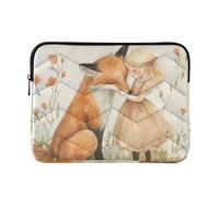 Housse de protection matelassée à 360° pour ordinateurs portables de 13 à 14 pouces - Sac de transport pour adulte unisexe - Renard Chubby Fox Perfect L