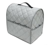 Housse de protection matelassée en coton pour mixeur de cuisine et machine à petit déjeuner, housse de protection lavable, noir (gris)