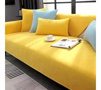 Housse De Protection Matelassée en Coton, Sofa überwurfdecke, Couch Cover Non Slip Sofa Slipcover for Chien, Chat, Siège d'animal De Compagnie(Yellow,90x90cm)