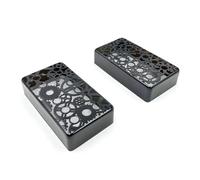 Housse de protection multifonction pour guitare électrique - Accessoire de guitare - Texture en laiton - Installation facile - Fleur creuse gravée