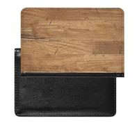 Housse de protection murale rétro en chêne brut pour passeport, tickets, cartes de crédit, style portefeuille, taille unique, Style :, Taille unique
