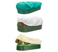 Housse de protection non tissée pour plate-bande surélevée - Protection contre le gel - Pour protéger les légumes et les fleurs des températures glaciales et des intempéries - Vert - 186 x 92 x 50 cm