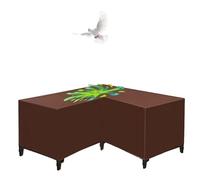 Housse de protection Oxford imperméable et résistante aux intempéries pour meubles de jardin - 250 x 250 x 100 cm - En forme de L