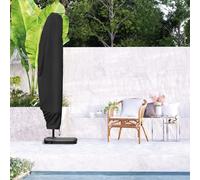 Linxor Housse de protection pour parasol déporté imperméable et anti-UV Noir 3 tailles