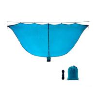 Housse de protection portable en maille filet pour camping en plein air, écran de protection en nylon respirant pour jardin, voyage, 340 x 140 cm, noir (bleu)