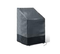IDMarket – Housse de protection pour 4 à 6 chaises empilables 70 x 70 x 120 cm Gris